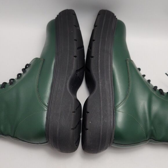 SVegan Gouache Vegan Leather Platform Combat Lace Up Boot Green Size 41 - Picture 11 of 13